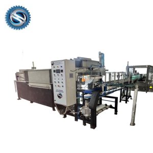 90-120bpm Double Track Fully Automatic Web Sealer with Shrink Wrapping Machine